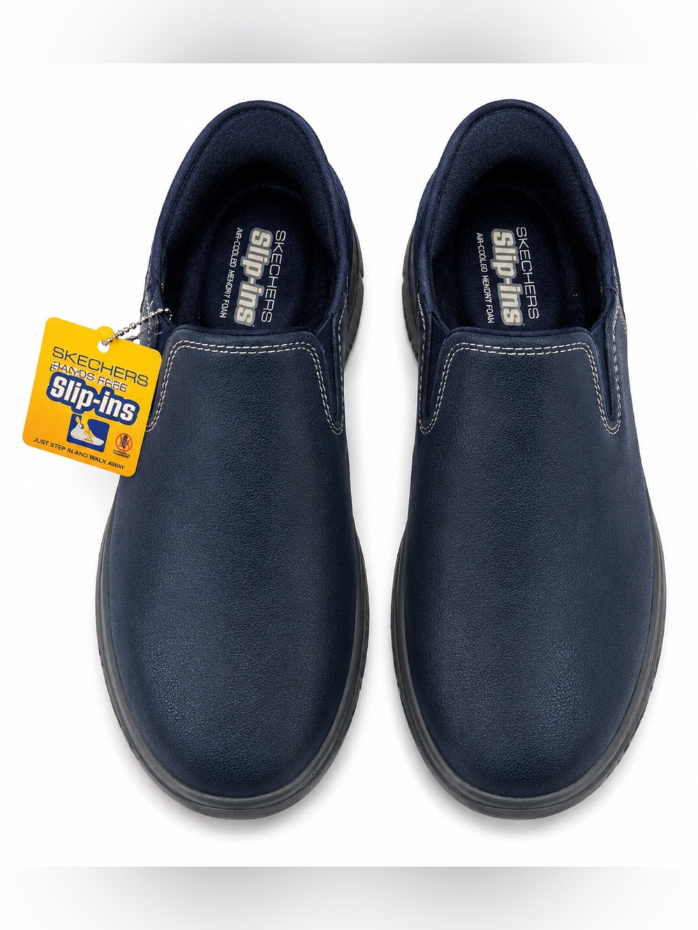 NWT Skechers Hands Free Slip-Ins Air-Cooled Memory Foam Shoes Navy Women’s 7